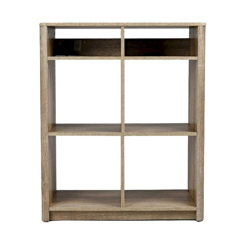 Étagère de table console avec 4 compartiments de rangement cubiques