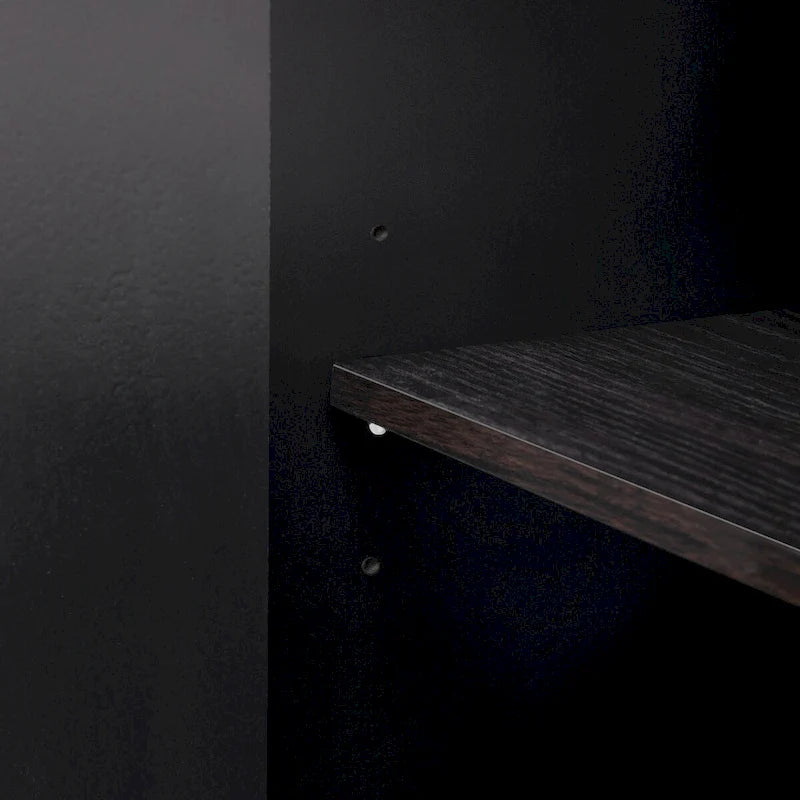 Buffet moderne à 4 portes avec pieds en bois massif, 60 po