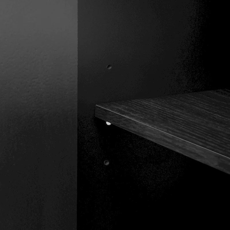 Buffet moderne à 4 portes avec pieds en bois massif, 60 po