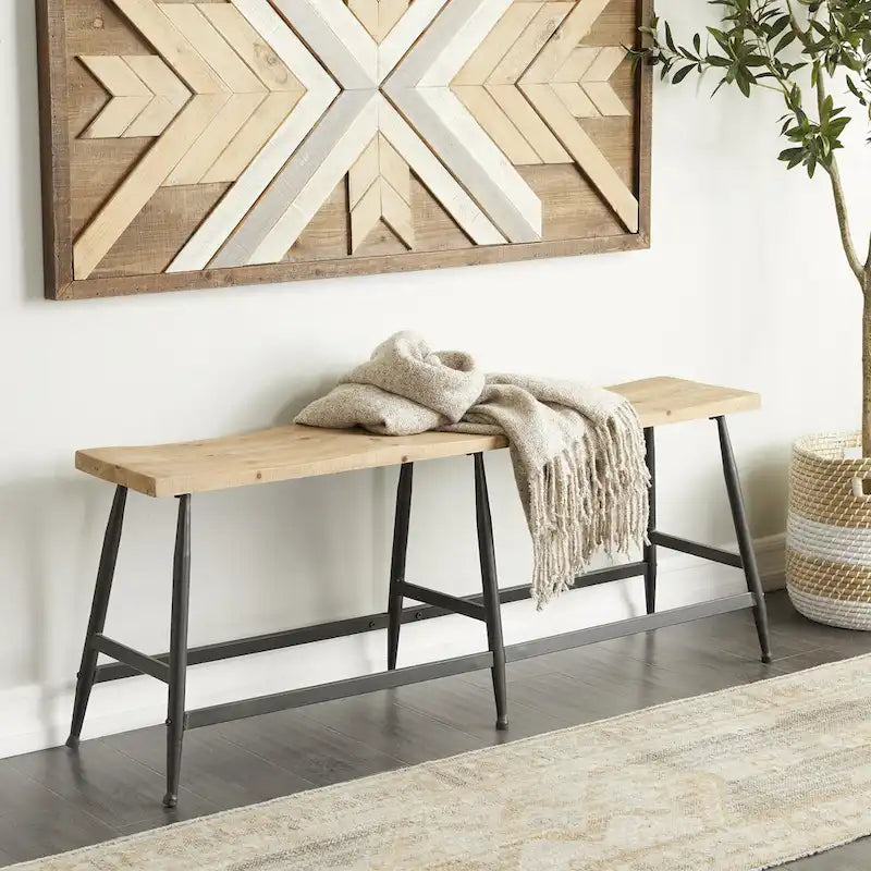Banc d'intérieur Metal Slim - Marron