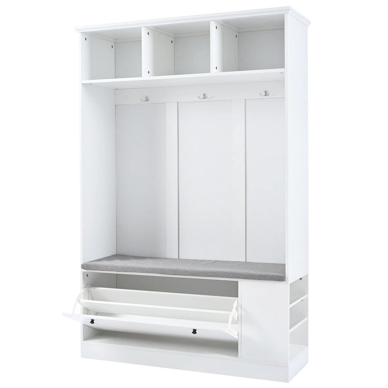 Meuble d'entrée 5-en-1 avec banc de rangement à chaussures