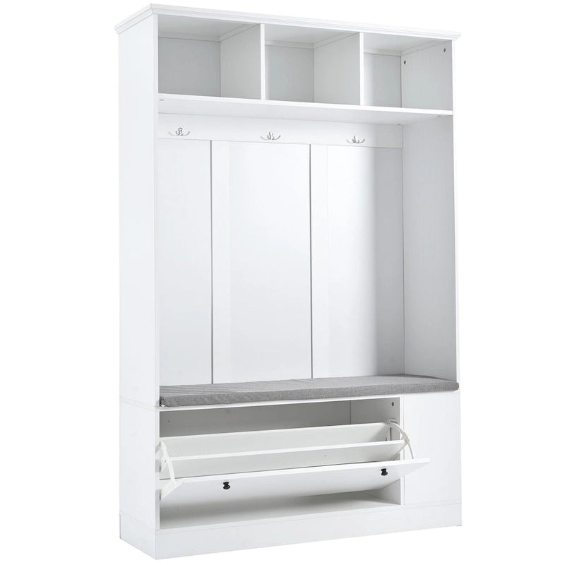 Meuble d'entrée 5-en-1 avec banc de rangement à chaussures