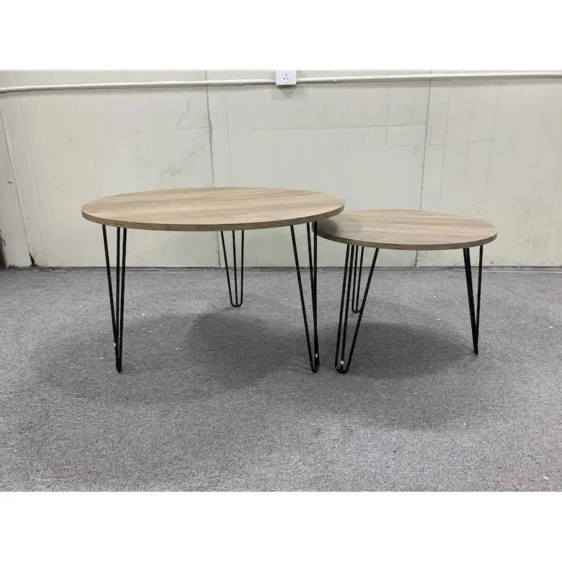 Table basse gigogne ronde (lot de 2) de 27,56 po