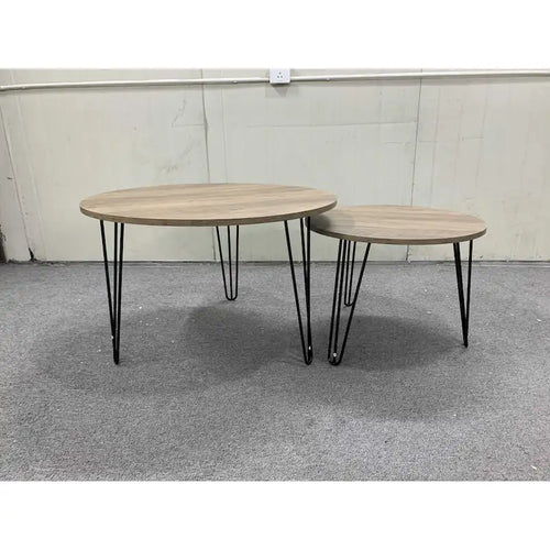 Table basse gigogne ronde (lot de 2) de 27,56 po