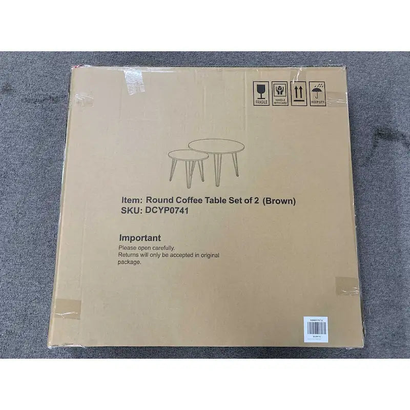 Table basse gigogne ronde (lot de 2) de 27,56 po